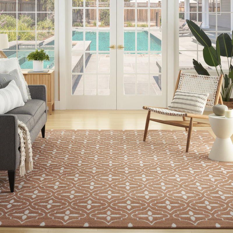 Nourison Essentials Copper Indoor/Outdoor Area Rug, Rectangle 5' x 7'