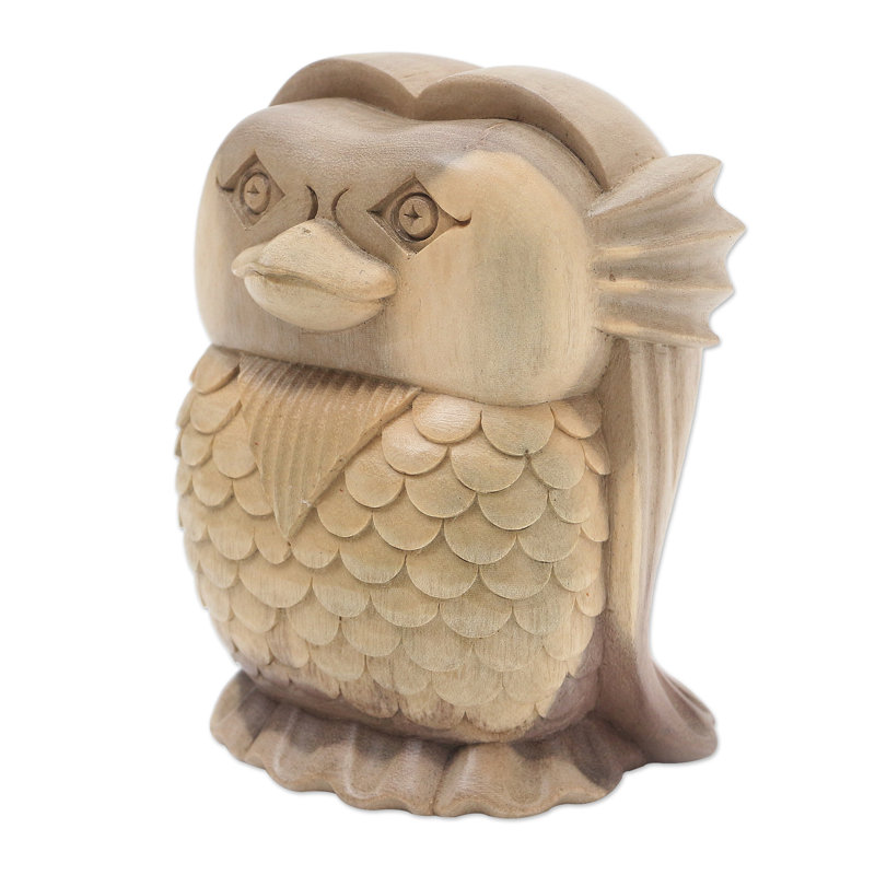 Statue en bois faite à la main Loon Peak® Little Friend