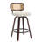 Modern Swivel Bar Stool Set Walnut Premium Bar Stools Upholstered Faux Leather Counter Height Bar Stools, Mid Century Modern Bar Stools-1785822156