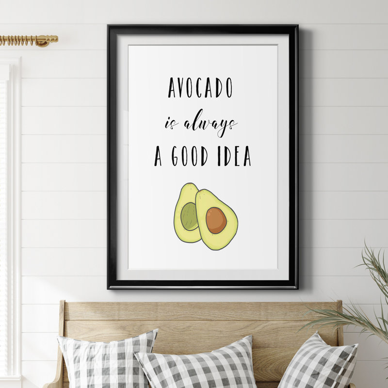 " Avocado ", Black Framed Paper, 30.5" H x 42.5" W x 1.5" D