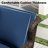 7-Piece Outdoor PE Wicker Patio Conversation Set with Sofas, Chairs, Ottomans, Side Table & Blue Cushions-1354125735