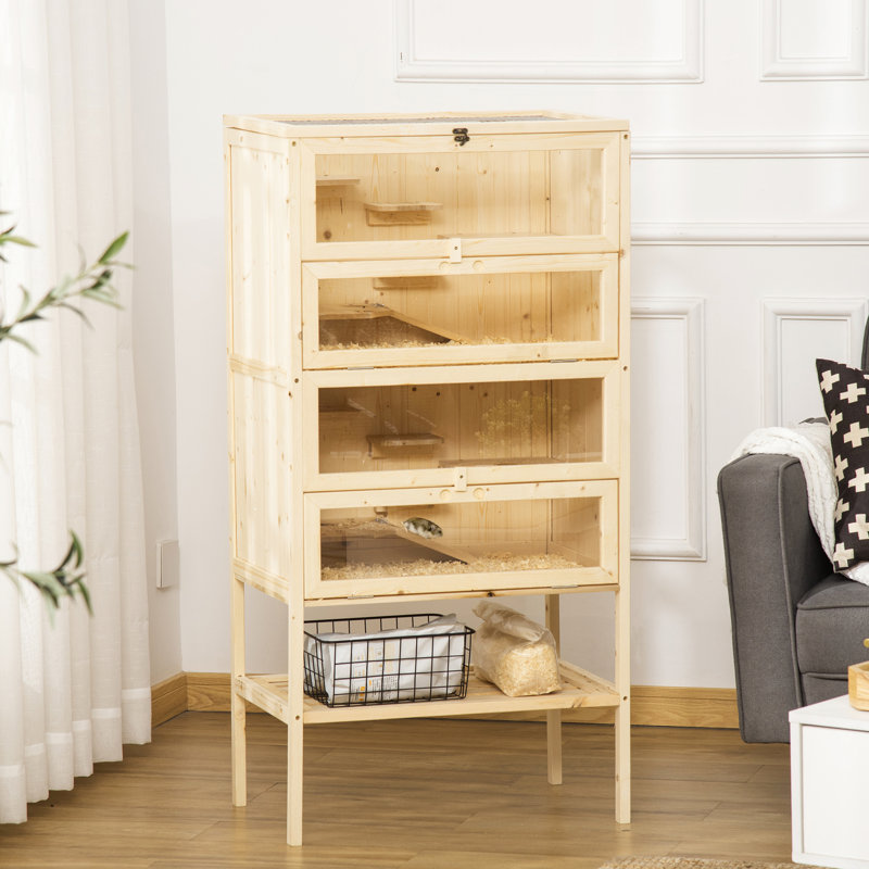 Cage pour 5 hamster avec plusieurs plateformes et plateau ouvert