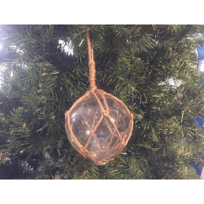 Handmade Glass Coastal Ball Ornament