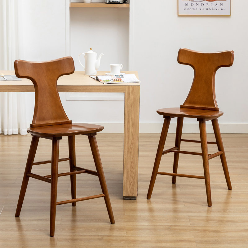 Tabouret Mid Mid Century, Noyer