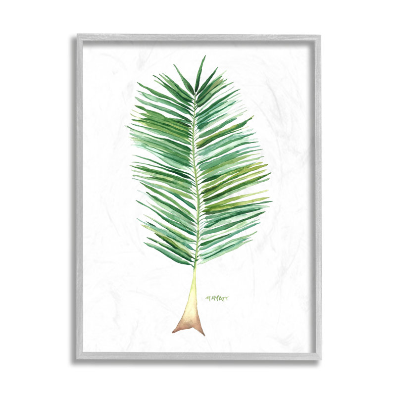 Verdure de cocotier sur fond blanc, Estampe numérique Farmhouse, H 14 po x l 11 po