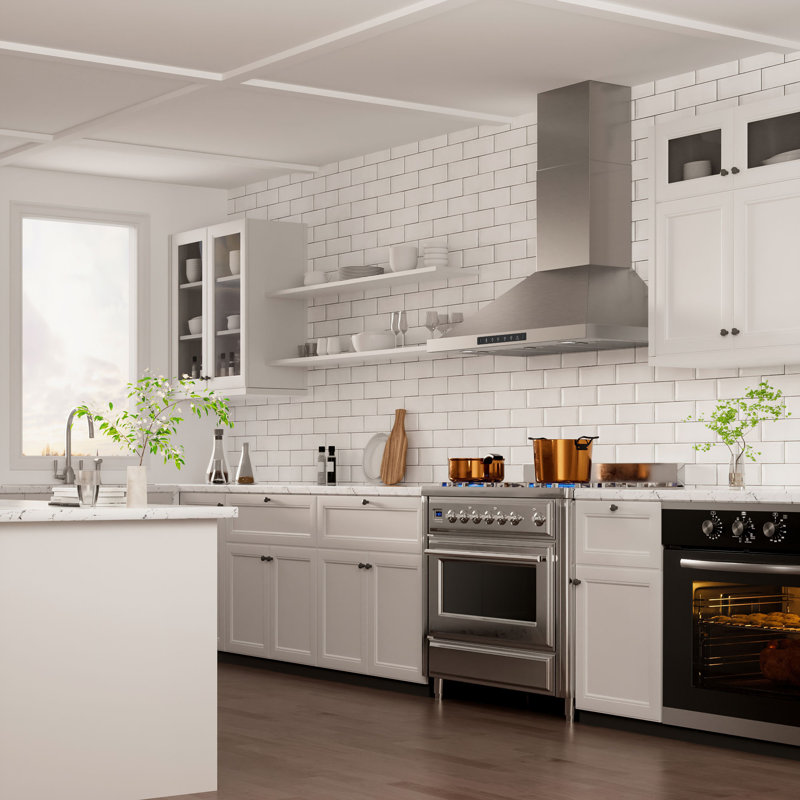 36"600 CFM Ducted Wall Mount Range Hood With Intelligent Gesture Sensing and LED Lights, Stainless Steel