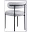 Ensemble de 2 chaises de salle à manger rembourrées en tissu Contemporary avec structure en métal durable pour un confort et un style modernes