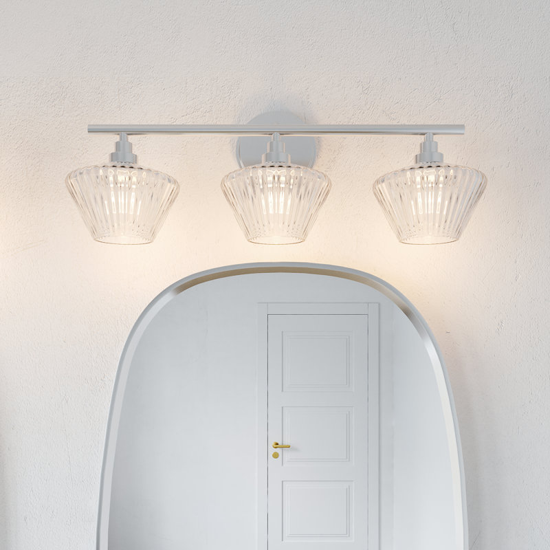 Amparo 3 - Light Dimmable Bathroom Wall Light, Silver