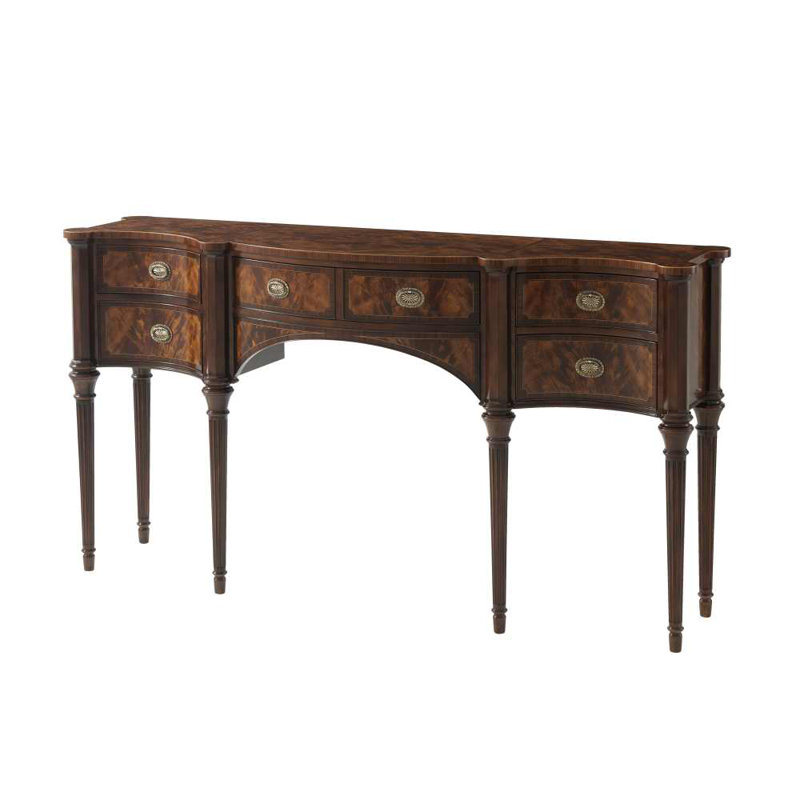English Cabinet Maker 68'' W Console Table