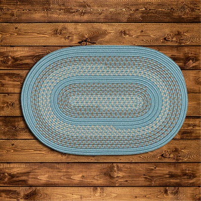 Tapis bleu tressé Knudtson