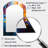 Dancing Lights - Abstract Collages Asymmetrical Large Wall Mirror, Modern Arch Unique Mirror, Printed Metal Art-54410326