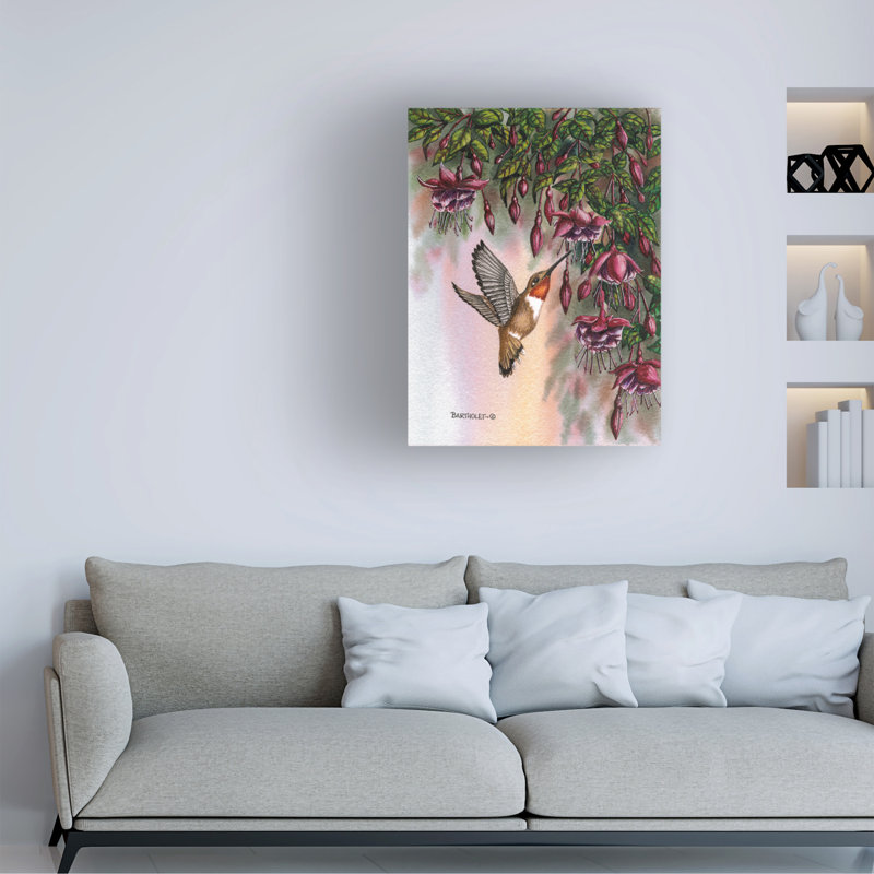 Art sur toile fuchsia Dave Bartholet, H 18 po x l 24 po