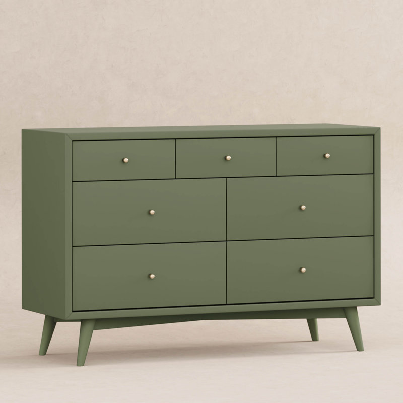 Palma 7-Drawer Assembled Double Dresser, Olive