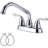 2-handle Bathroom Faucet with Drain Assembly