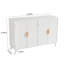 Buffet moderne à 4 portes avec buffet blanc pour des objets décoratifs spacieux et des accessoires pratiques,