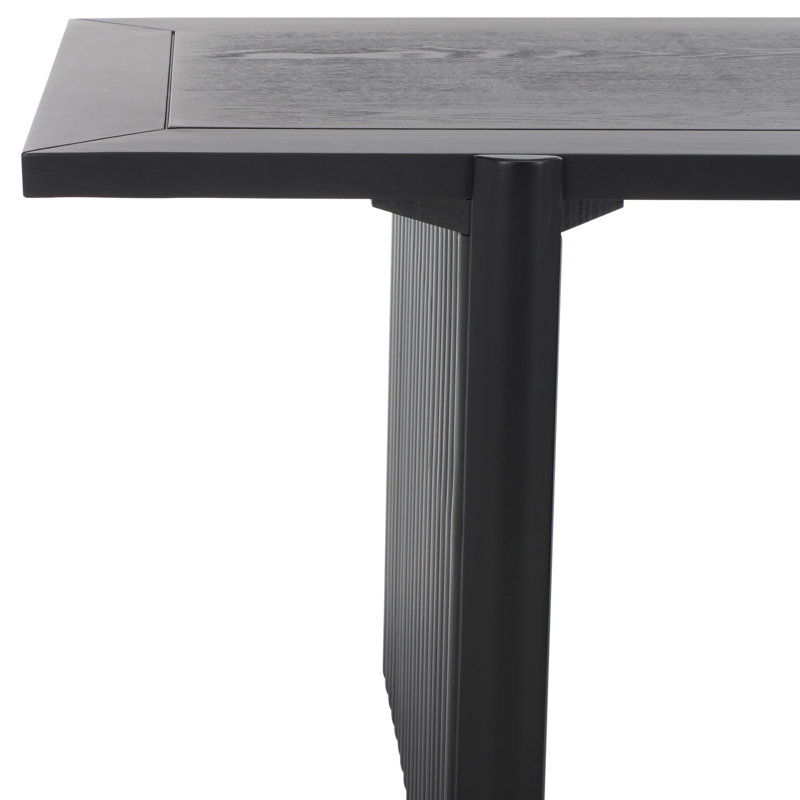 Solid Wood Single Coffee Table, Black
