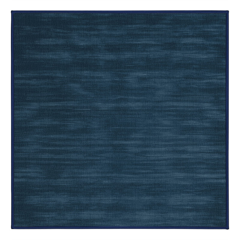 Machine Washable Solid Gray Area Rug, Square 3'