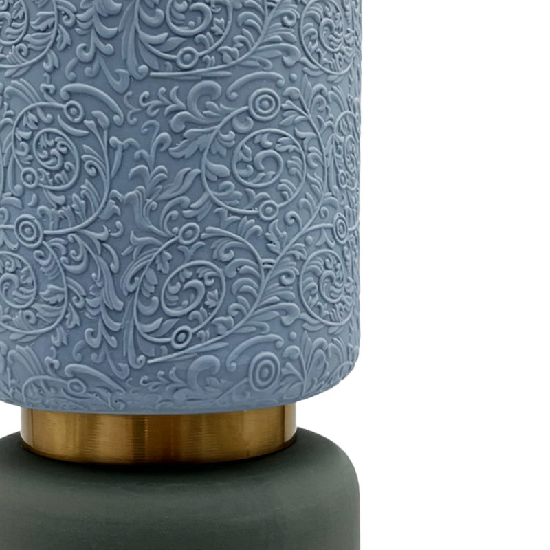 Elegant Flower Embossed White Ceramic Vase – 12" Nature-Inspired Cylinder Decorative Accent for Modern Entryway, Living Room, or Dining Table