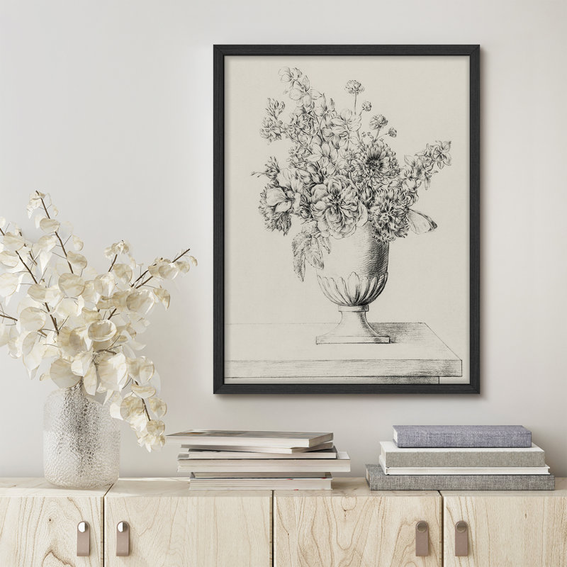 "Vase fleurs bouquets rustiques, Noir, H 16 po x l 12 po