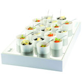 Buffet Stainless Steel Canape Tray with 17 Glasses