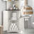 68" Corner Kitchen Pantry With 4 Doors And Adjustable Shelves-1859421547