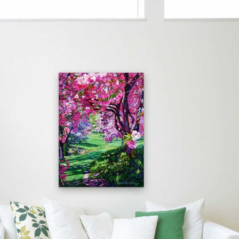 « sakura amour » par david lloyd’s glover, reproduction d’art sur toile tendue encadrée, H 32 po x l 26 po x P 2 po