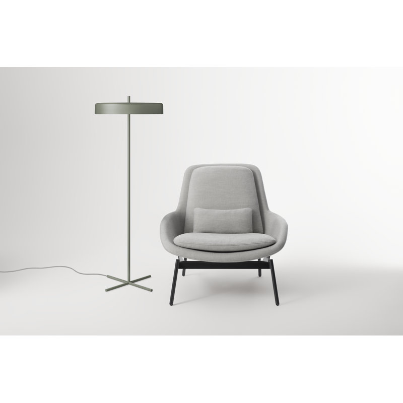 Bobber 57'' LED Traditional Floor Lamp, Gray Green