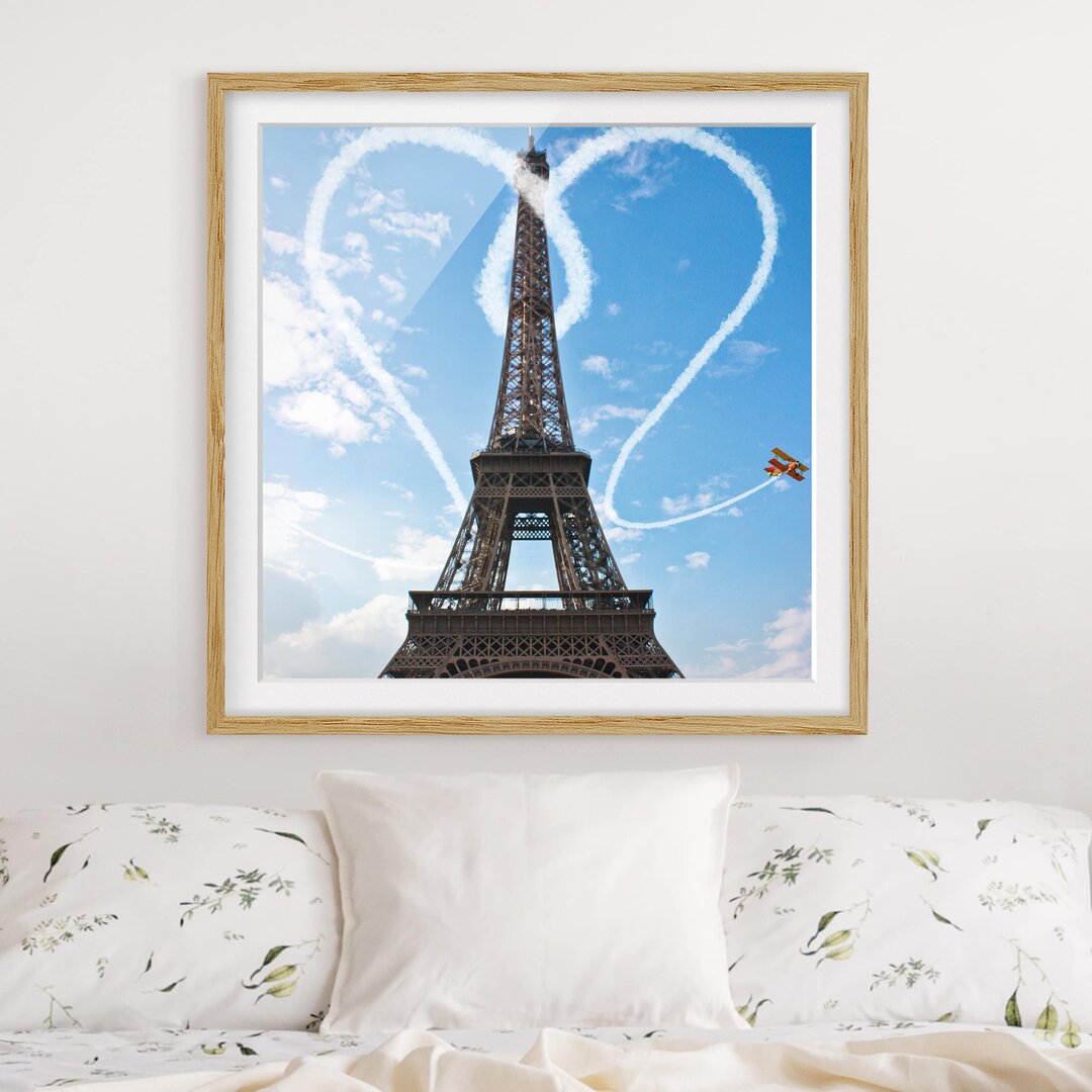 Gerahmtes Poster Paris - Stadt der Liebe