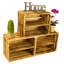 4 Pair Stackable Solid Wood Shoe Rack