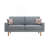 70"W Linen Sofa With 2 Throw Pillows-1584795680