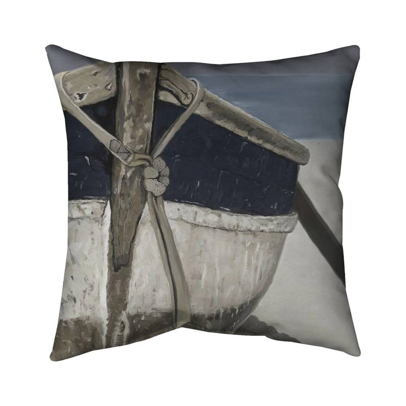Bateau - 16"x16" Throw pillow - Poly twill - Print on demand