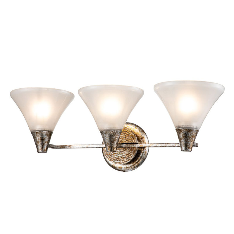 Meuble-lavabo 3 lumières Lemoine, Feuille d'argent