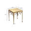 Silver Square Aluminium Side Table with Drip Design-42826942