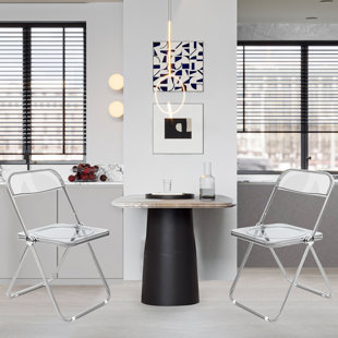 Modern Armless Chair - Grey Transparent