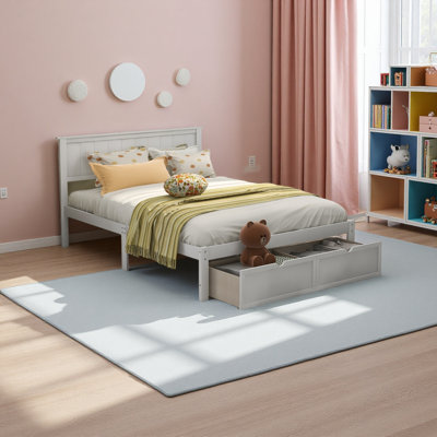 Platform Bed With Under-Bed Drawers