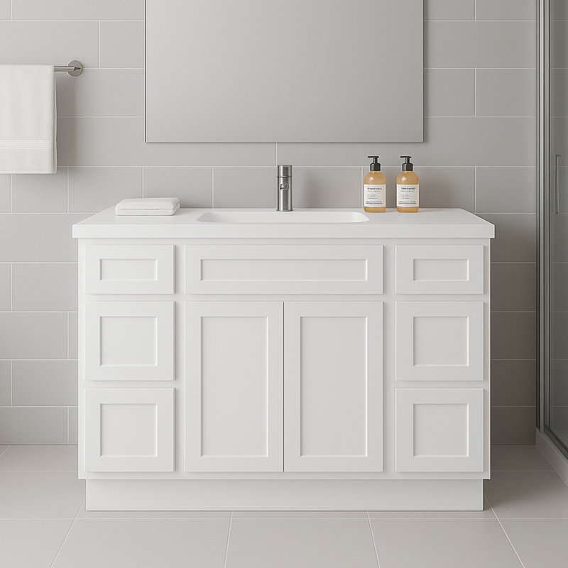 48'' Single Bathroom Vanity Base Only, White