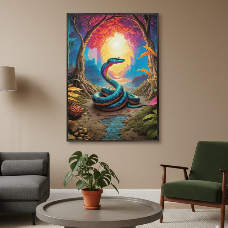 Single Picture Frame LED Illuminated Wall Art Wall Art on Glass / Aluminium, 85cm H x 61cm W