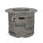 Outdoor 32" Round Mgo Propane Fire Pit, Grey Top - 40,000 BTU