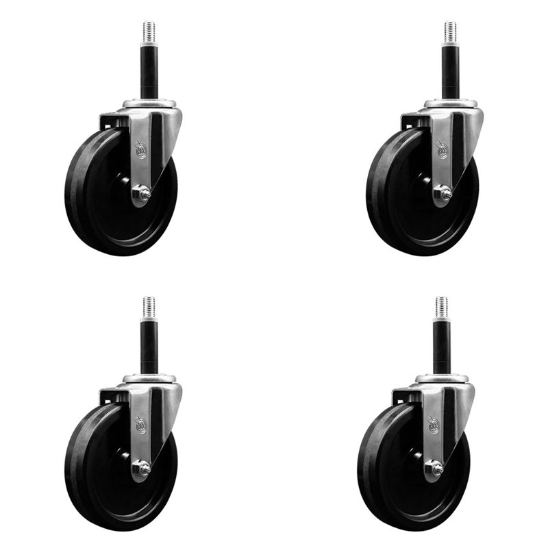 Phenolic Wheel Swivel 3/4 Inch Expanding Stem Caster Set SCC
