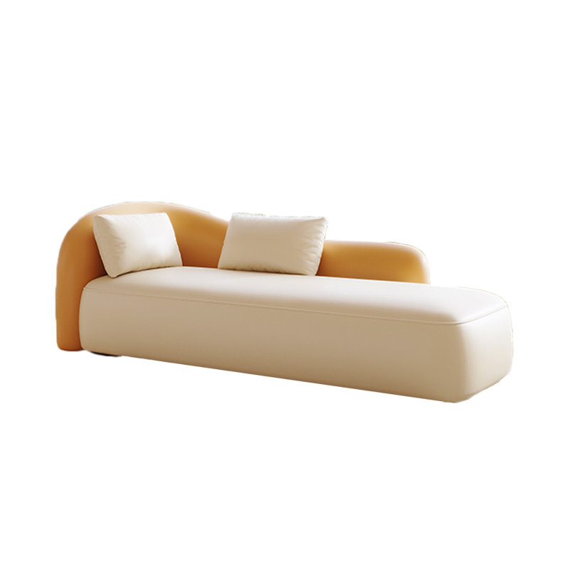 Méridienne Giorgiana, Accoudoir à gauche (vu de face), Beige / orange