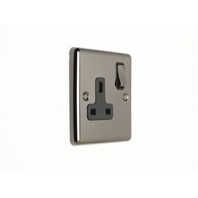 Socket Enhance Range Black Trim Wall Mounted Light Switch