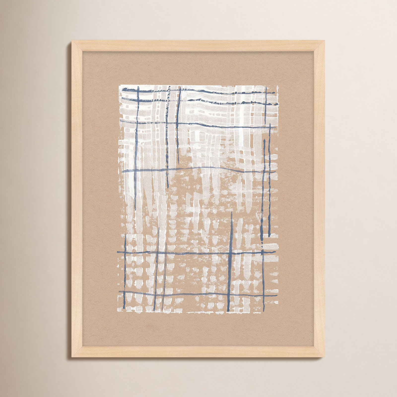 Network by Andrea Stokes, 20" W x 25" H, Maple Framed