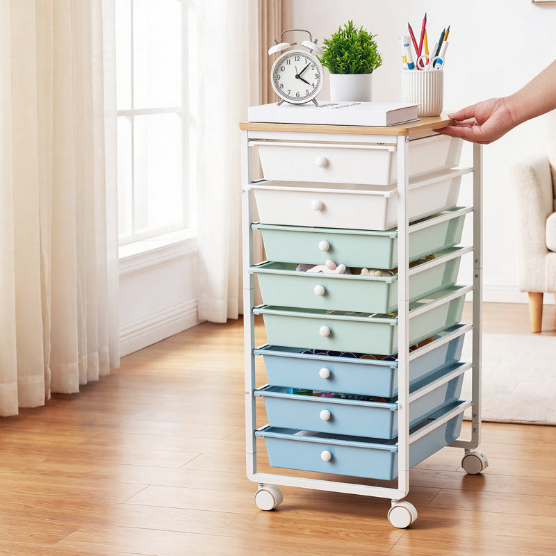 71.37 cm H x 33.02 cm W Utility Cart with Wheels