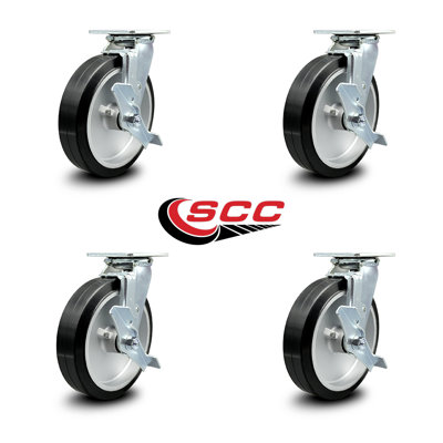 Rubber on Aluminum Caster