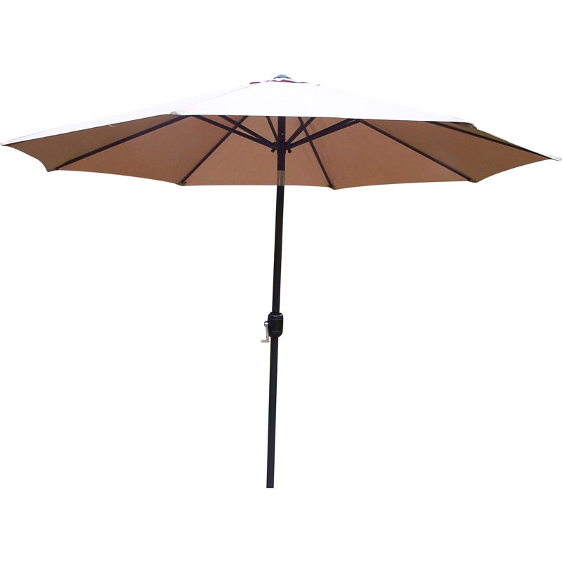 Parasol de marché 9 pi x 9 pi Garima, Noir, Orange