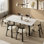 Table et chaise de salle à manger rétro de style crème