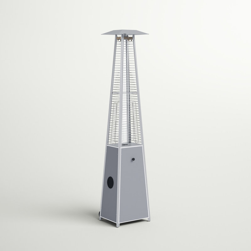 Kelcea 40000 Propane Standing Patio Heater, Stainless Steel