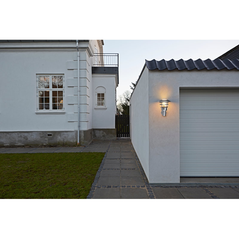 Scandinavian Outdoor Wall Lantern, Galvanised
