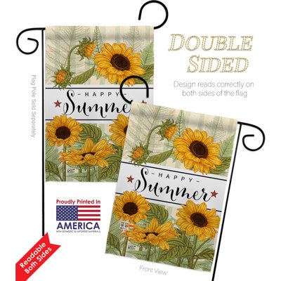 Double Sided 18.5'' H x 13'' W Polyester Flag Set