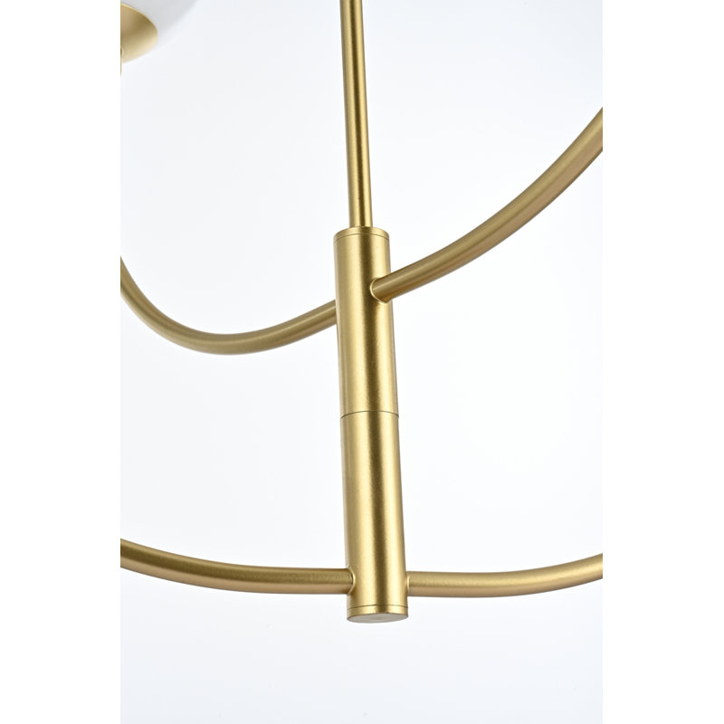 Kyle 4-Light Chandelier, H 29,5 po x l 42 po x P 42 po, Laiton